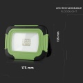 Naświetlacz LED z akumulatorem 10W 70lm/W 100° - VT-10-R