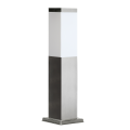 Lampa ogrodowa stojąca 1x E27 45cm - INOX KWADRAT SS802-450