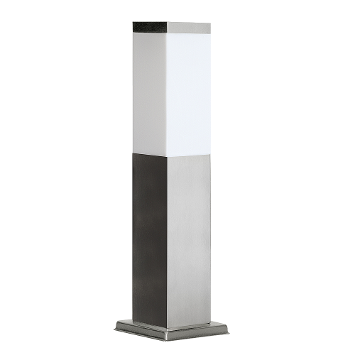 Lampa ogrodowa stojąca 1x E27 45cm - INOX KWADRAT SS802-450