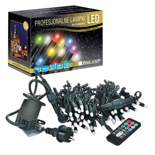 Lampki choinkowe LED - 100 LED 10mb IP65 - zimne-ciepłe
