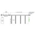 Lampki LED "Meteorki" - 240 LED 6m IP65 - białe zimne