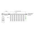 Kurtyna świetlna LED - 240 LED 5x0.5mb IP44 - białe ciepłe