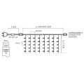 Kurtyna świetlna LED - 400 LED 5x1mb IP44 - białe zimne
