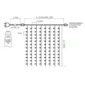 Kurtyna świetlna LED - 600 LED 2.5x3mb IP44 - białe zimne