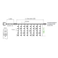 Kurtyna świetlna LED "FLASH" - 400 LED 5x1mb IP44 - białe zimne