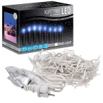 Kurtynka świetlna LED "Sople" - 120 LED 5mb  IP44- niebiesko-białe