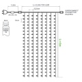 Kurtyna świetlna LED - 720 LED 2.5x6mb IP65 - niebieskie