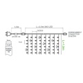 Kurtyna świetlna LED "FLASH" - 380 LED 2.5x1.5mb IP65 - białe ciepłe