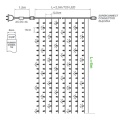 Kurtyna świetlna LED "FLASH" - 720 LED 2.5x6mb IP65 - białe zimne