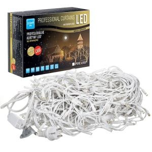 Kurtyna świetlna LED "FLASH" - 1000 LED 2.5x9mb IP65 - białe zimne