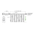 Kurtyna świetlna LED "FLASH" - 380 LED 2.5x1.5mb IP44 - białe ciepłe