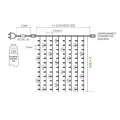 Kurtyna świetlna LED "FLASH" - 600 LED 2,5x3mb IP44 - białe ciepłe