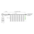 Kurtyna świetlna LED - 240 LED 5x0,5mb IP65 - białe zimne