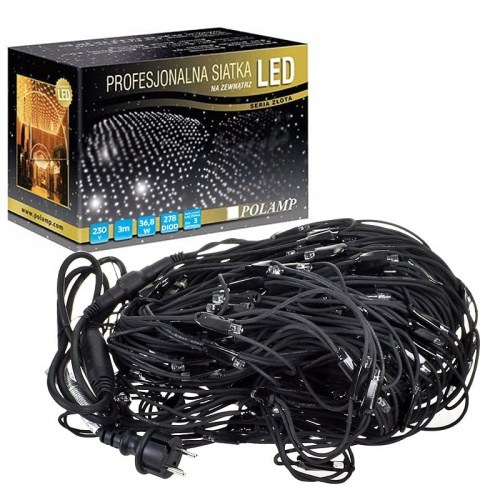 Siatka LED "FLASH" - 278 LED 3m IP65 - białe zimne