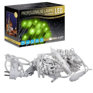 Lampki choinkowe LED "FLASH" - 100 LED 10m IP65 - zielone