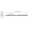 Lampki choinkowe LED z programatorem - 100 LED 10mb IP44 - żółte