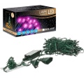 Lampki choinkowe LED - 60 LED 6mb IP20 - różowe