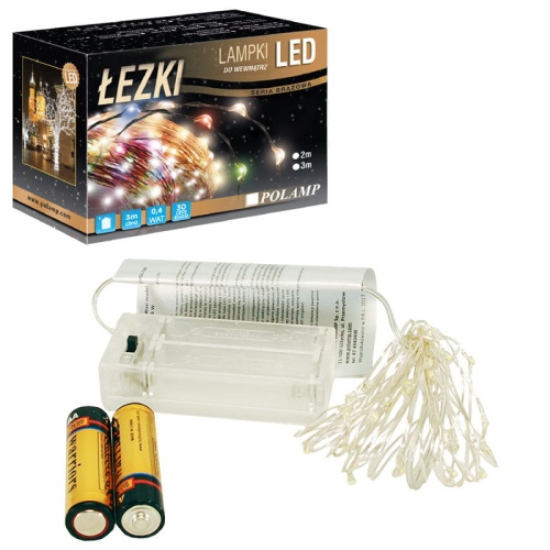 Lampki dekoracyjne LED "Łezki" - 30 LED 3mb IP20 - niebieskie