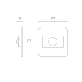 Czujnik ruchu PIR - SALSA - Matowy mosiądz - 10V / 230V - IP20 - Skoff - Rysunek techniczny