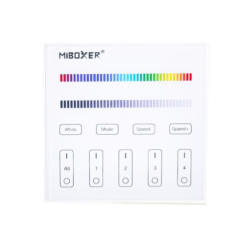 Panel LED naścienny - RGB+W - 4 strefowy - DMX512 - X4