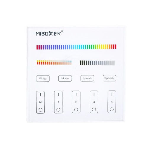 Panel LED naścienny - RGB+CCT - 4 strefowy - DMX512 - X5