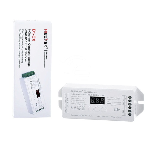 Odbiornik LED - Mono - 12-24V 20A - DMX512 - D1-CX