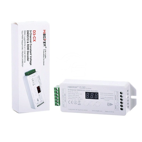 Odbiornik LED - RGB - 12-24V 18A - DMX512 - D3-CX