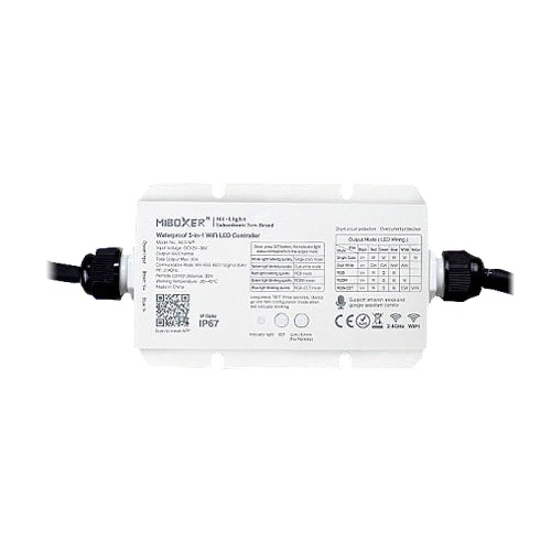 Odbiornik LED 5w1 IP67 - MONO /CCT /RGB /RGB+CCT - 12-36V DC 20A - LS2-WP