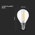 Żarówka LED dekoracyjna E14 P45 Filament 4W biała neutralna 4000K 400lm - VT-1996