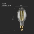 Żarówka LED E27 ED120 Filament 24W biała neutralna 4000K 4000lm - VT-2324