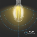 Żarówka LED E27 ED120 Filament 24W biała zimna 6400K 4000lm - VT-2324