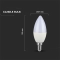 Żarówka LED E14 C30 4.5W biała neutralna 4000K 470lm - VT-255