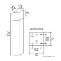 Lampa ogrodowa stojąca 1x E27 70cm - CUBE MAX CB-MAX 700 DG - rysunek techniczny