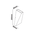 Lampa elewacyjna LED 6W 660lm - biała - VT-826 - rysunek techniczny