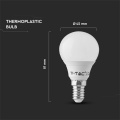 Żarówka LED E14 P45 5.5W biała zimna 6400K 470lm - VT-236