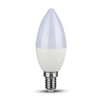Żarówka LED E14 C30 4.5W biała neutralna 4000K 470lm 180° - VT-255