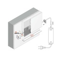 Profil aluminiowy LED OMNI10 anodowany z kloszem - schemat montażowy z opcjonalnymi akcesoriami