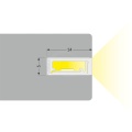 Profil PC LED SLASH8 mleczny - przekrój montażu
