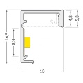 Profil PC LED SLASH8 mleczny - wymiary