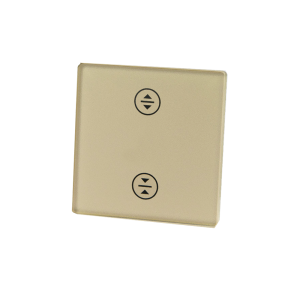 Mały szklany panel dotykowy pojedynczy żaluzjowy złoty - 1-sekcyjny - TM827G - TOUCHME