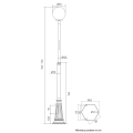 Lampa ogrodowa - parkowa stojąca regulowana 1x E27 - KULE CLASSIC OGMWN 1 300