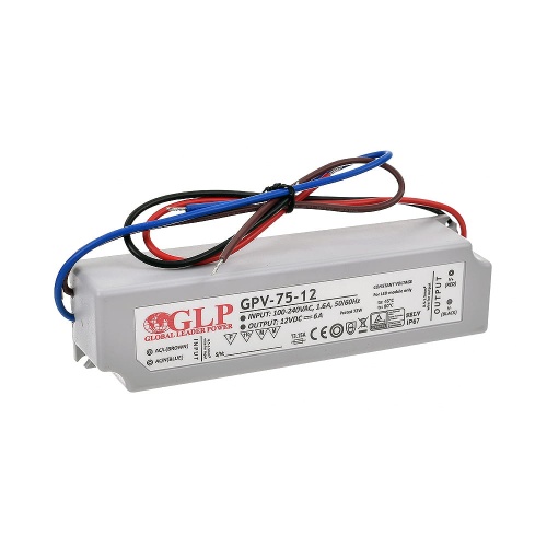 Zasilacz napięciowy hermetyczny IP67 12V 6A 72W GLP GPV-75-12