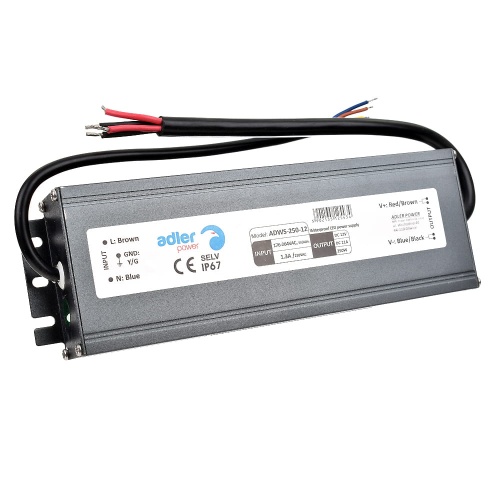 Zasilacz napięciowy ultrapłaski hermetyczny ADLER 12V 252W 21A ADWS-250-12