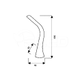Lampa oprawa biurkowa LED - GALA 139 Milagro - 6W 3000K 350lm - rysunek techniczny 