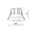 Oprawa sufitowa downlight LED ognioodporna CCT 10W COB ściemnialna - VT-7710 - Rysunek techniczny