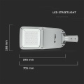 Lampa uliczna LED 120W 15600lm 130lm/W Samsung LED - Dimm 1-10V / PWM - VT-120ST