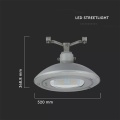 Wisząca oprawa parkowa LED 100W 13000lm 130lm/W Samsung LED - VT-115ST