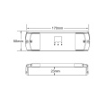Odbiornik LED - RGB+W - 12-24V DC 4x5A - V4-L - Rysunek techniczny