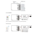 Odbiornik LED - RGB+W - 12-48V DC 4x8A - V4-X  - Schemat instalacji