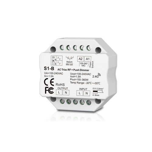 Odbiornik LED triakowy - ściemniacz do żarówek 230VAC 100W - S1-B